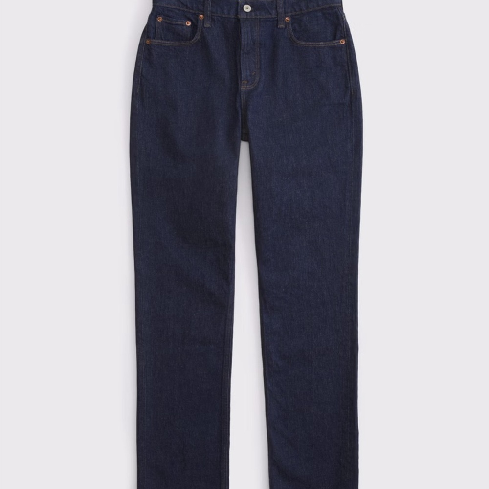 Abercrombie & Fitch Dark Wash Straight Leg Jeans